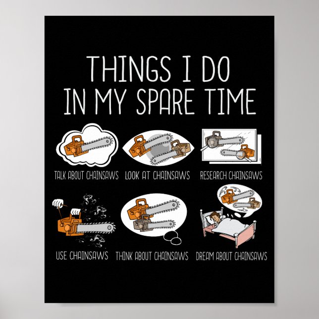 Affiche Chainsaw Gift Hommes Woodworker Lumberjack Arboris (Devant)