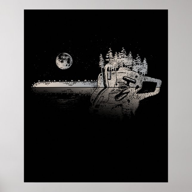 Affiche Chainsaw Woodworker Cadeau Hommes Lumberjack Arbor (Devant)