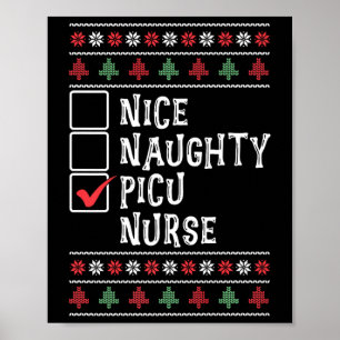 Affiche Chaire de soins infirmiers Picu Nurse Christma