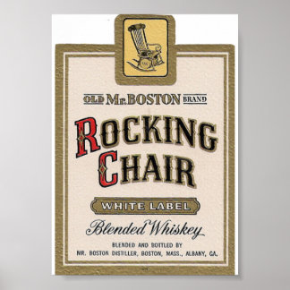 Affiche Chaise à rocher Blé Whiskey Vintage Couverture Ad