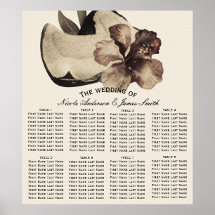 Affiche Chaise de mariage vintage tropicale noix de coco e
