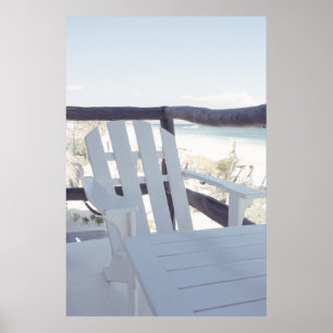 Affiche Chaise de plage sur le balcon