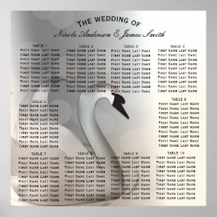 Affiche Chaise de table de mariage élégante de la princess