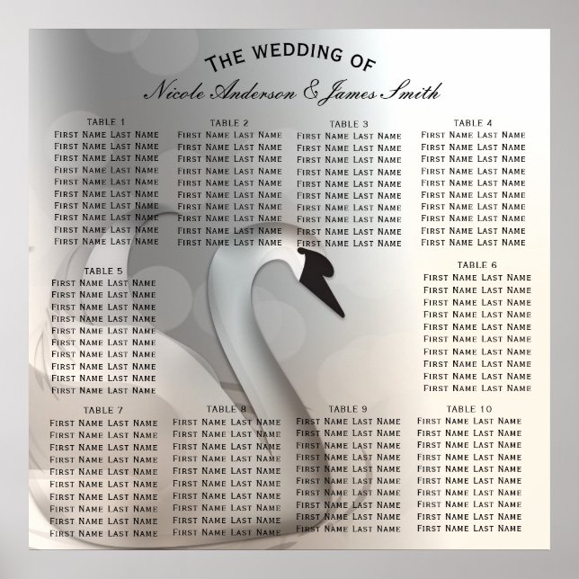 Affiche Chaise de table de mariage élégante de la princess (Devant)