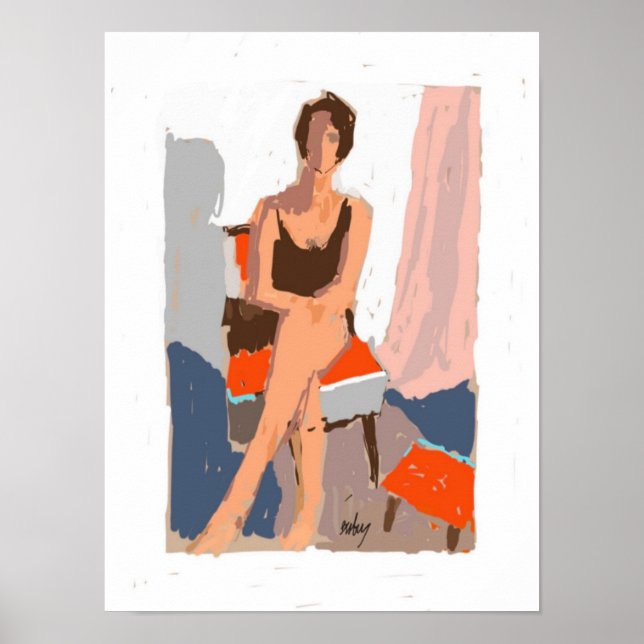 Affiche Chaise rouge (Devant)