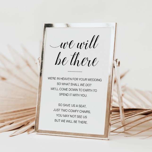 Affiche Chaises Mémorial de Mariage Nous Serons Là (Créateur téléchargé)