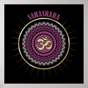 Affiche Chakra de la Couronne pourpre sahasrara