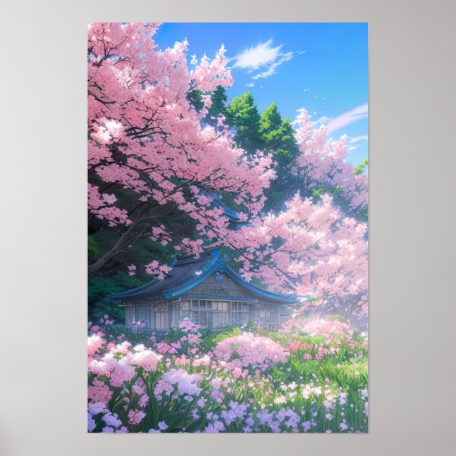 Affiche Chalet Cherry Blossom (Devant)