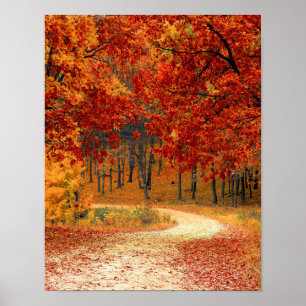 Affiche Chalet d'automne de destinée de bureau