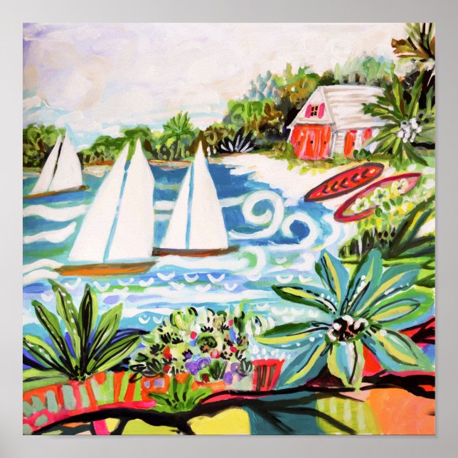 Affiche Chalet rouge de la Baie II (Devant)