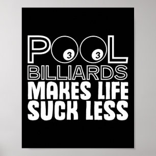 Affiche Chalk Rack Huit boules Barres Billard Billard Snoo