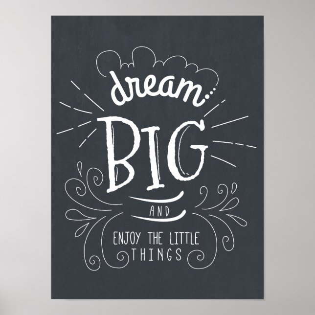 Affiche Chalkboard Dream Gros Devis Art Imprimer (Devant)
