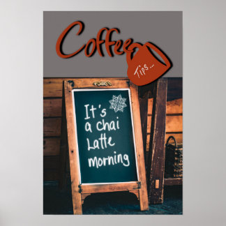 Affiche Chalkboard humoristique citation café rouge cuisin