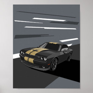 Affiche Challenger Noir