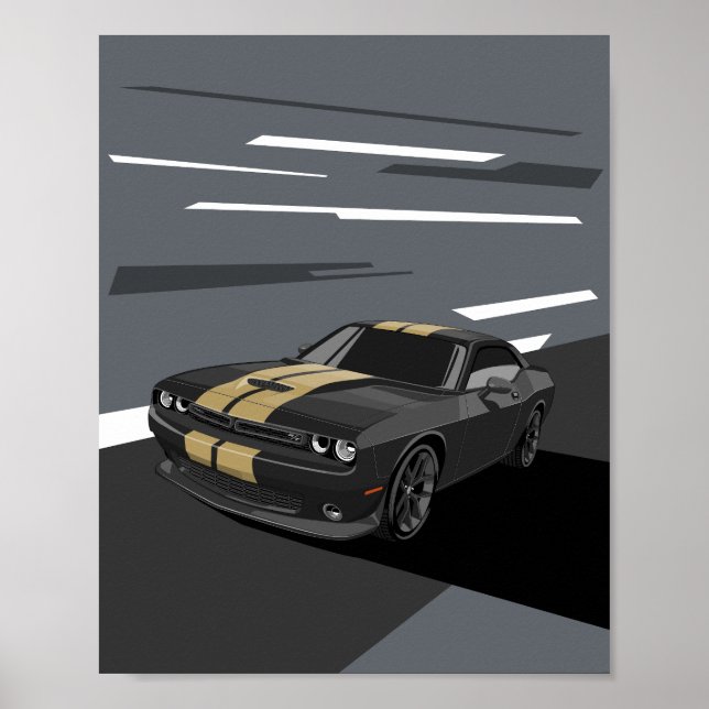Affiche Challenger Noir (Devant)