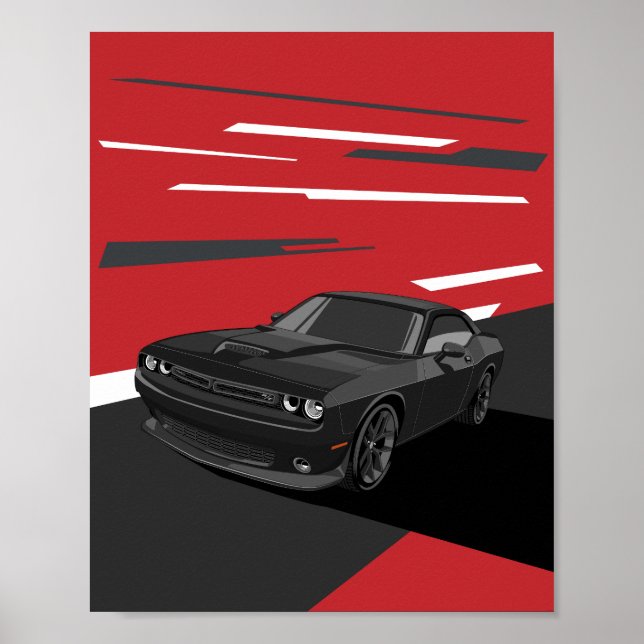 Affiche Challenger RT noir (Devant)