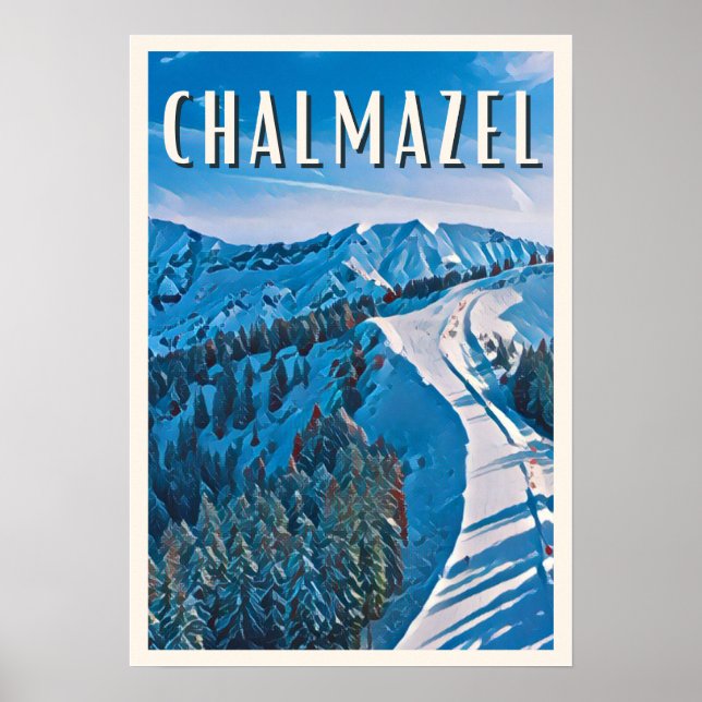 Affiche Chalmazel Station de ski (Devant)