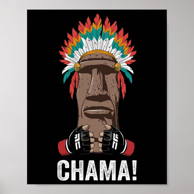 Affiche Chama Fighter Mixed martial art Fan Jjb Boxe Muay  (Devant)