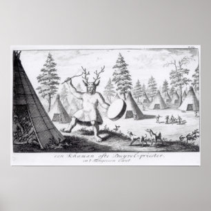 Affiche Chaman de Natif américain