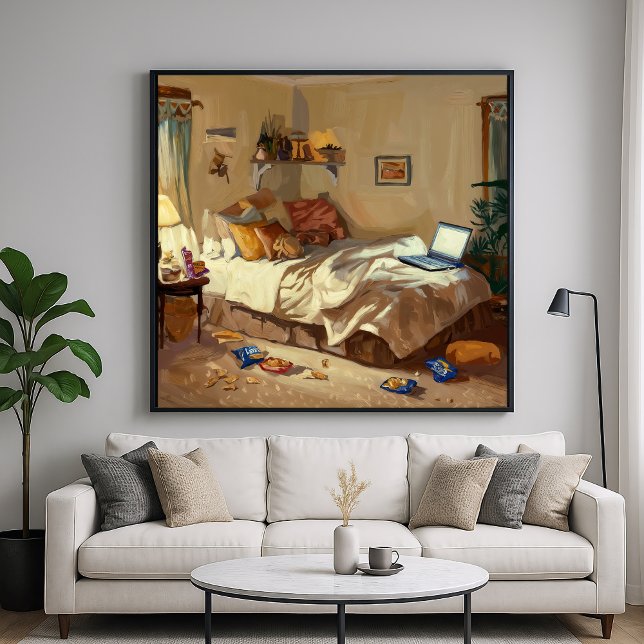 Affiche Chambre Confortable Mess - Style Peinture Art Inté (Créateur téléchargé)