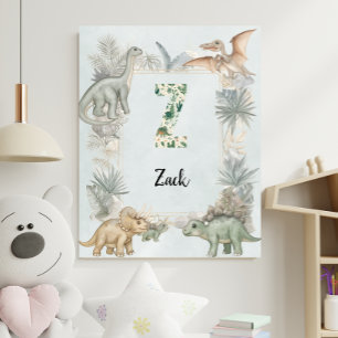 Affiche Chambre de bébé Z Monogramme personnalisé avec nom