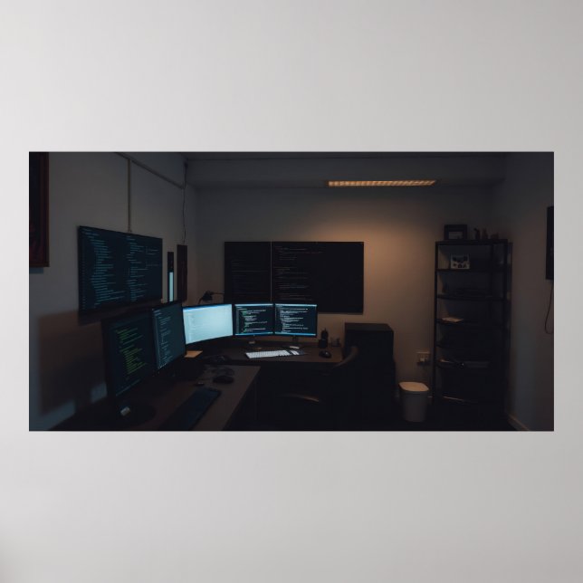 Affiche Chambre de joueur minimaliste (Devant)
