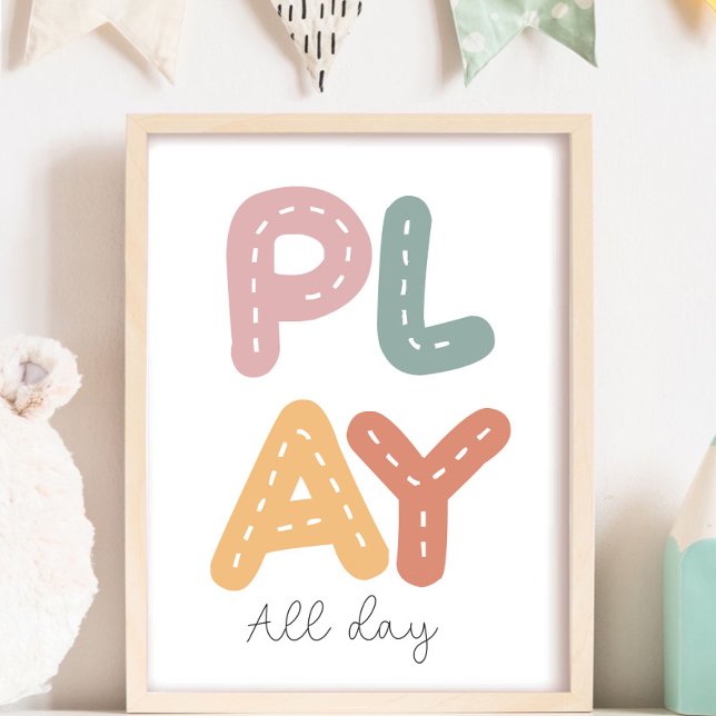 Affiche Chambre de nurserie colorée pour enfants toute la  (Créateur téléchargé)
