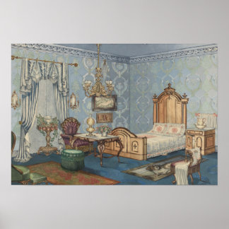 Affiche Chambre de style victorien d'origine