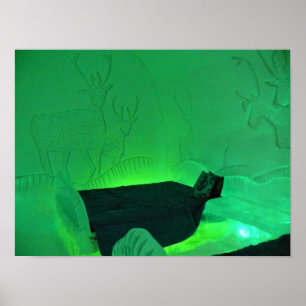 Affiche Chambre d'Elk à l'Hôtel de Glace, Québec, Canada