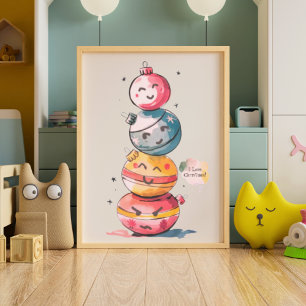 Affiche Chambre d'Enfant Mignonne Art de Vacances à l'Aqua