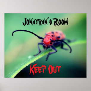 Affiche Chambre d'enfants aux insectes effrayants personna