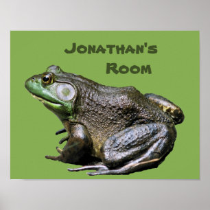 Affiche Chambre d'enfants grenouille géante personnalisée