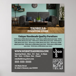 Affiche Chambre élégante - Ventes de magasin de meubles