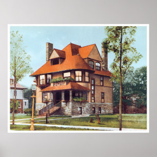 Affiche Chambre fleurie de Victorien-Ère