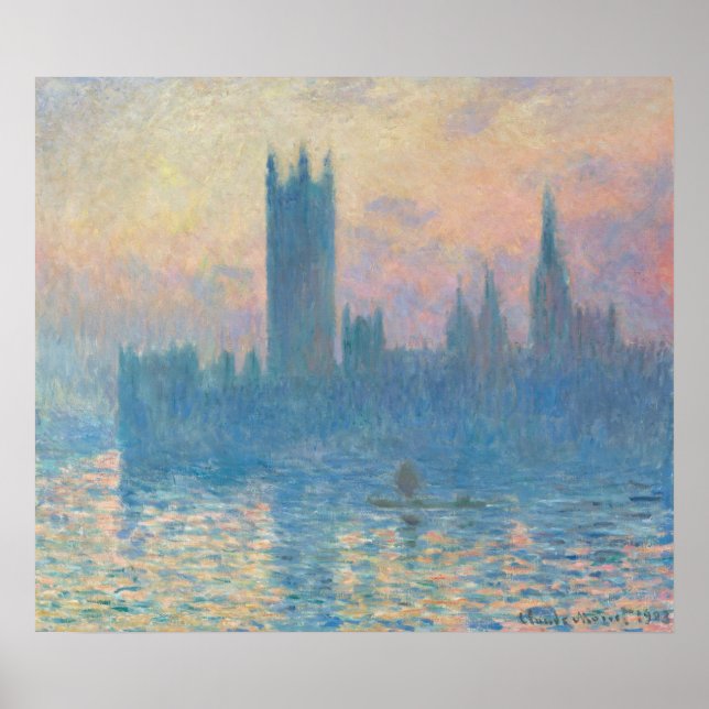 Affiche Chambres du Parlement - Claude Monet Fine Art (Devant)