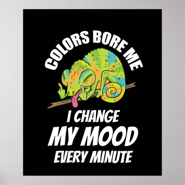 Affiche Chameleon - Les couleurs sont ennuyeuses (Devant)