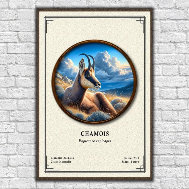 Affiche Chamois Zoology Series (Créateur téléchargé)