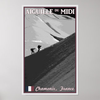 Affiche Chamonix - Aiguille du Midi Arete