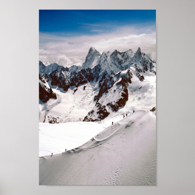Affiche Chamonix Aiguille du Midi Mont Blanc Massif France (Devant)