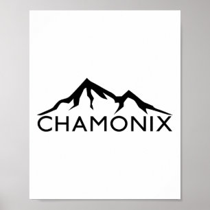 Affiche Chamonix France Ski 