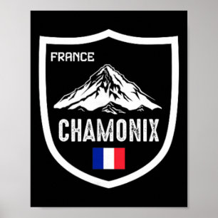 Affiche Chamonix France Station de ski Ski Montagne França