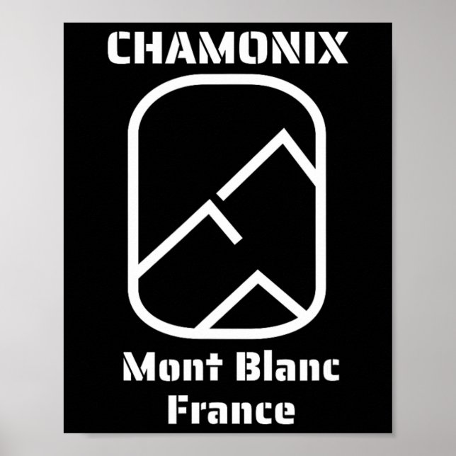 Affiche Chamonix Mont Blanc France Ski Snowboard (Devant)
