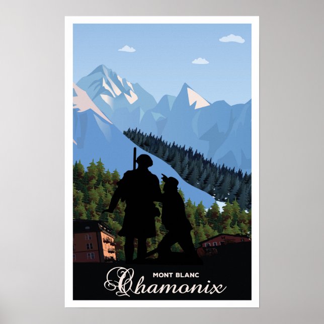 Affiche Chamonix,Mont Blanc,Travel (Devant)