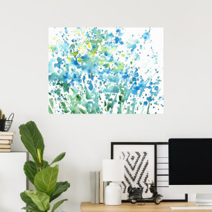 Affiche Champ Abstrait de fleurs