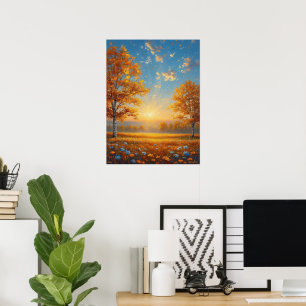Affiche Champ Automne
