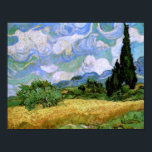Affiche Champ blé avec Cypress Van Gogh Art<br><div class="desc">Champ de blé avec Cyprès à la Haute Galline près d'Eygalieres, Vincent van Gogh. Huile sur toile, 73 x 93, 5 cm. New York, Metropolitan Museum of Art. F 717, JH 1756 Vincent Willem van Gogh (30 mars 1853 - 29 juillet 1890) était un artiste postimpressionniste néerlandais. Certaines de ses...</div>