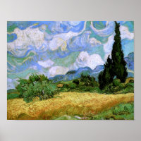 Champ blé avec Cypress Van Gogh Art