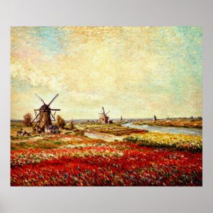 Affiche Champ Bulle de moulin à vent