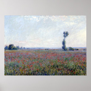 Affiche Champ Claude Monet Poppy