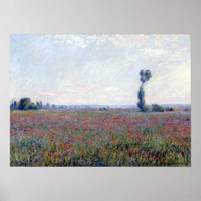 Affiche Champ Claude Monet Poppy (Devant)